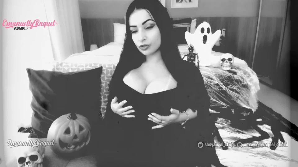 PHEmanuelly RaquelHalloween Morticia Addams Cosplay Virtual Interactive Pov Sex, Ahegao, Feet - 1080p