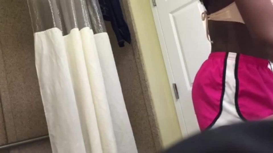 Spying on unforgettable black sister in bathroom