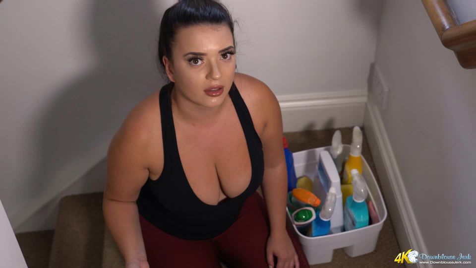 online porn video 18 DownBlouse Jerk – My Busty Cleaner – Teasing, tights fetish on masturbation porn 