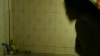 busty girl taking a shower. hidden cam