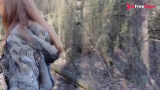 [GetFreeDays.com] Outdoor public fuck in the forest Perfect sunny day for good sex in fur coat and leather leggings Adult Video December 2022