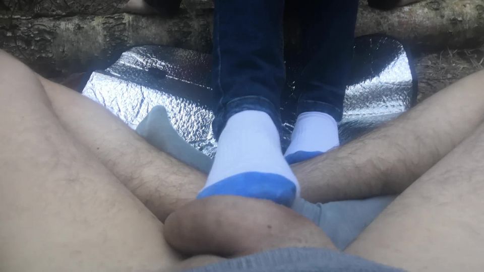 online xxx video 20 aiden starr femdom Public Footjob And Socksjob In The Woods – Oksifootjob, oksifootjob on femdom porn