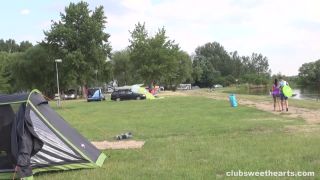 Eveline getting fucked on camping site Public