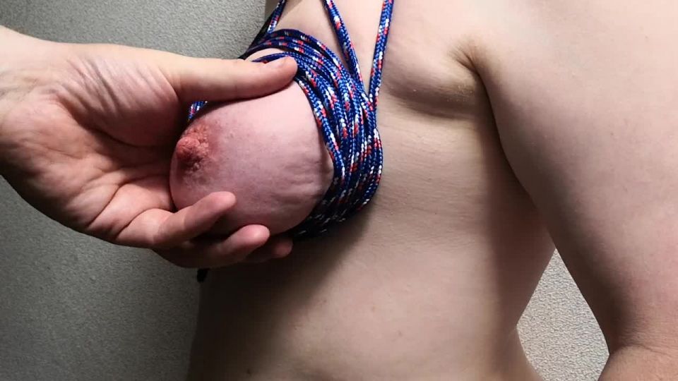 Bound my tits very tight