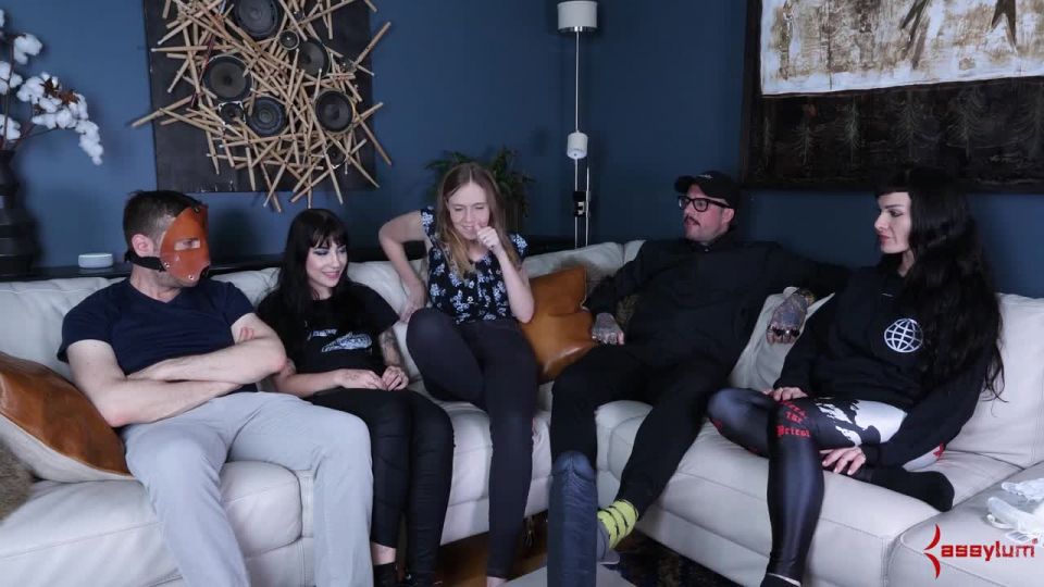 THE GANG HANGS AFTER THE GANGBANG on fetish porn femdom spanking