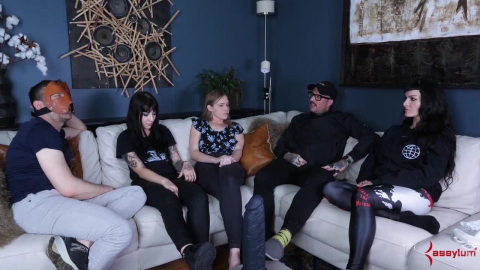 THE GANG HANGS AFTER THE GANGBANG on fetish porn femdom spanking