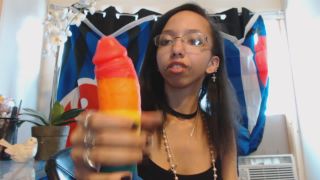 adult xxx clip 35 Miss Alice the Goth – POV Rainbow Bbc Dildo Hand Job, real amateur wife on solo female 