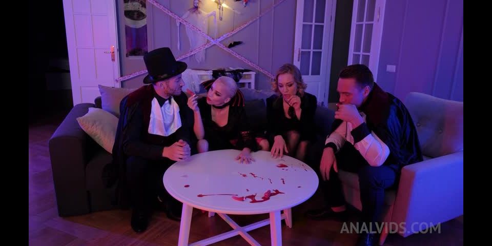 xxx clip 4 Anally Vampire Halloween party DAP (SD) | fetish | femdom porn mia malkova femdom