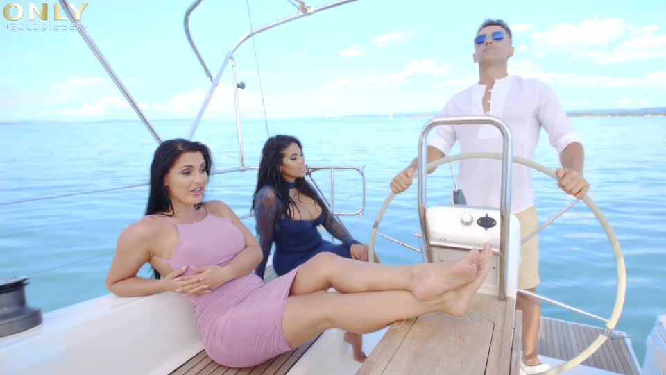 Busty Honey Demon And Kesha Ortega Awesome Threesome In The Boat - Latinas