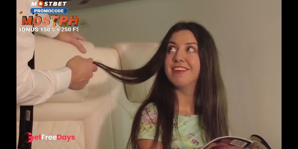 Sexy Vip Client gets Double Penetration on a Private Plane