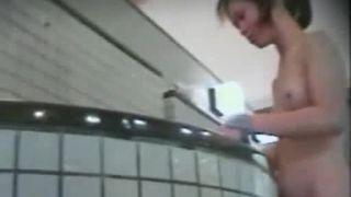 Sexy women in a pool locker  room