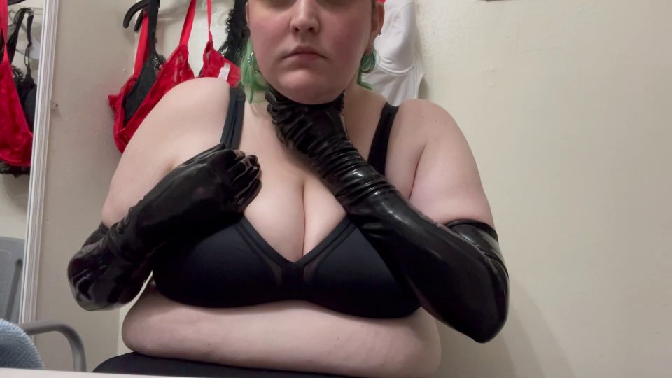 New Latex Gloves Try On And Play. Thank You Daddy, Sir