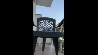 PilatesMilf - Squirting Solo on Hotel Balcony - Hotwives