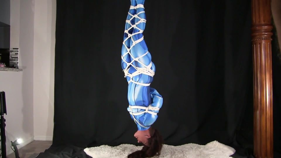 BDSMmania Cyborg Fayth Hung to Cum In Shibari - BDSM