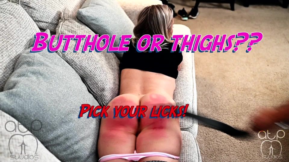 porn video 44 Butthole Or Thighs - Pick Your Licks, findom fetish on fetish porn 