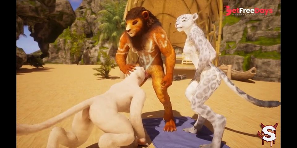 [GetFreeDays.com] Furry trio ends in creampie and squirting in intense Wild Life sex Sex Video July 2023