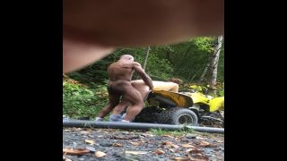 Slut wifeed by bull in the woods