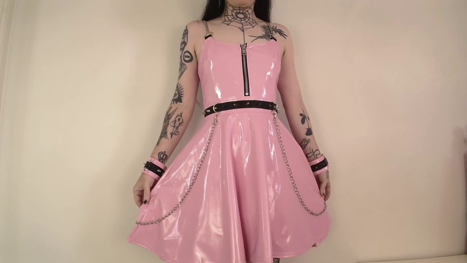 Locked In Chastity Under My Pretty Pink Dress 