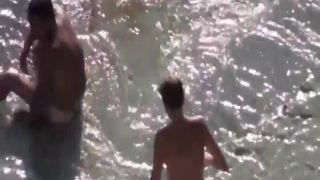 Couple fucking in the shallow  water