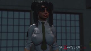 Harley Quinn Fucks Hard A Female Prison Officer With A Strapon