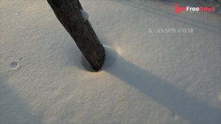 [GetFreeDays.com] ASMR Winter tenderness Relaxing part here, I rub my tits with snow in 2 part  Sex Video December 2022