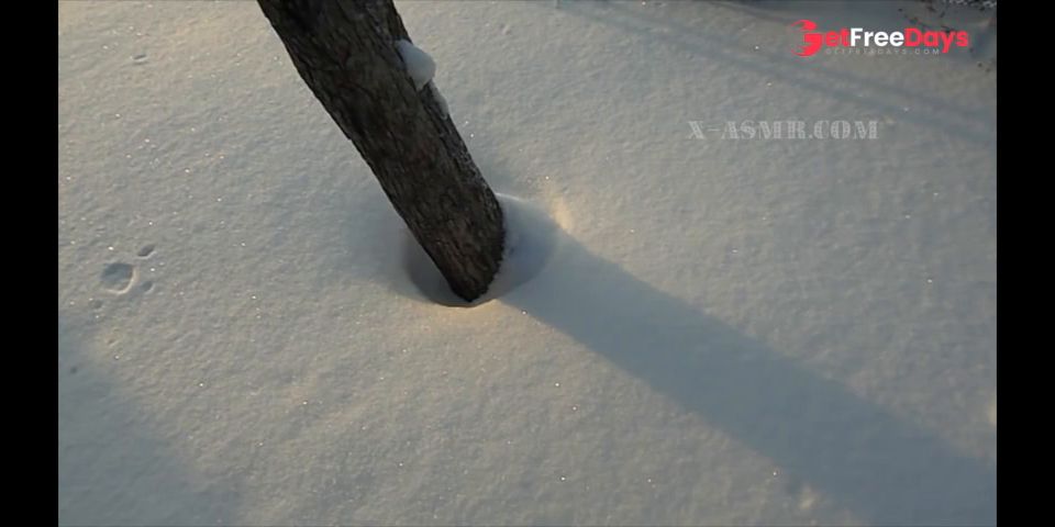 [GetFreeDays.com] ASMR Winter tenderness Relaxing part here, I rub my tits with snow in 2 part  Sex Video December 2022