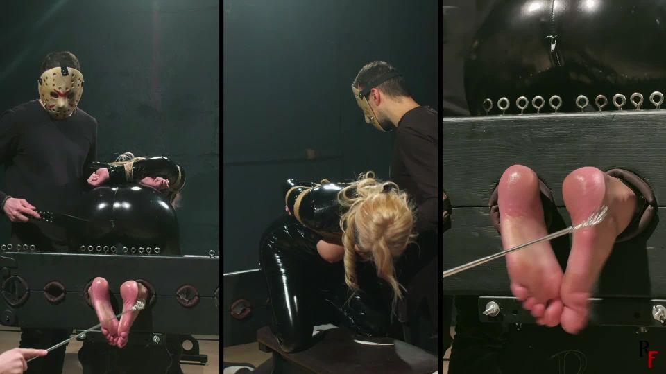 RussianFetish – All-inclusive tickling for tied topless Kristina in a catsuit and vibrator stimulation Tickling!