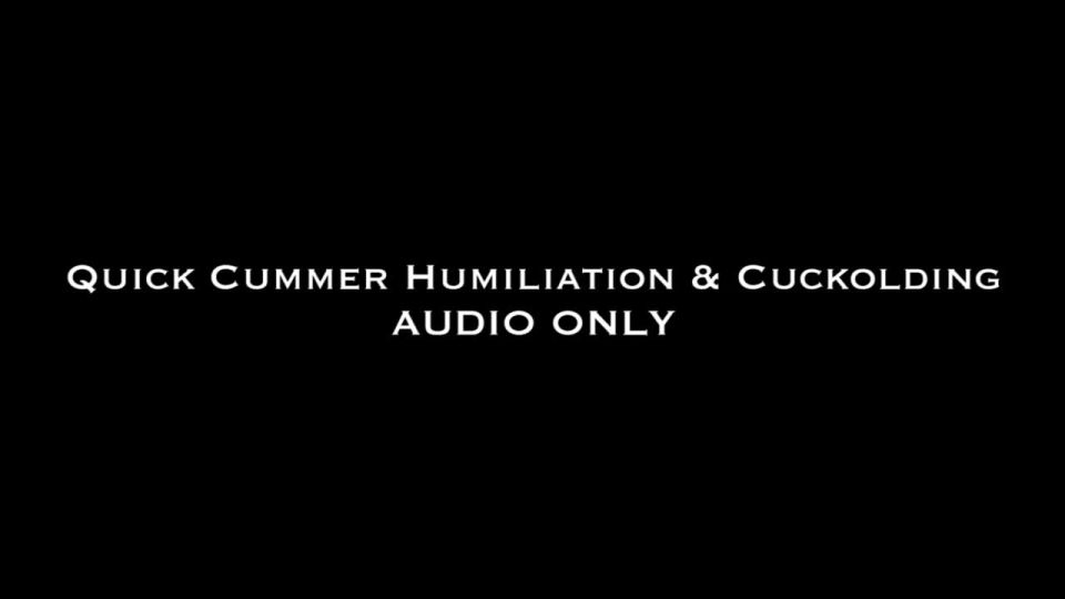 online porn clip 41 Nina Crowne – Quick Cummer Humiliation AUDIO ONLY - jerkoff encouragement - fetish porn asian crush fetish