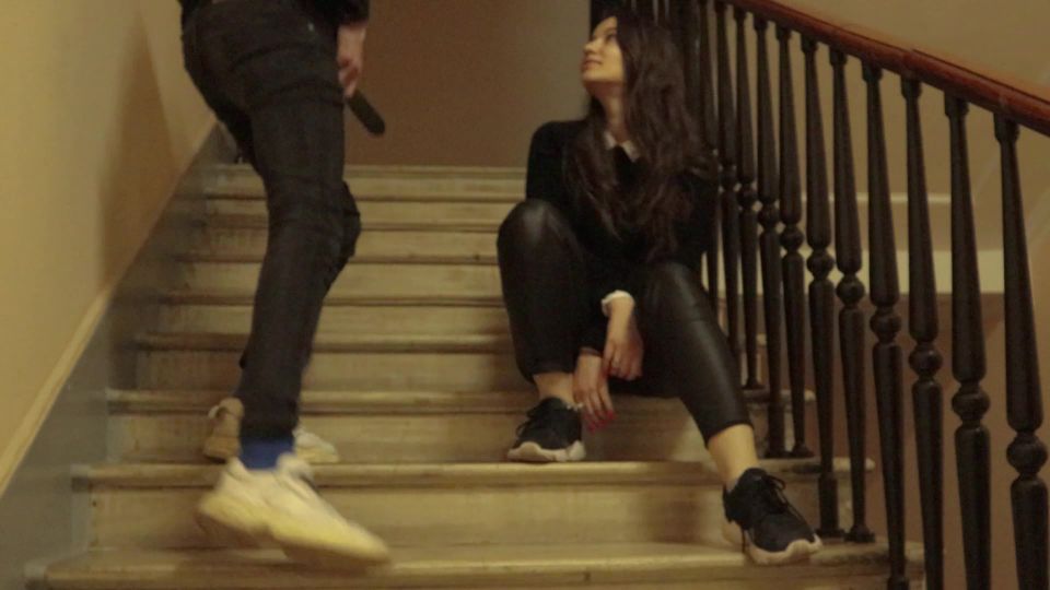 7325 Fucked a Cute Student in Leather Pants on the Stairs in ...