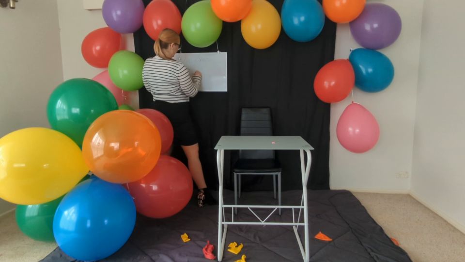 video 45 Septembers Balloons - Balloon Teacher - Pin Popping - UltraHD 1440p | femdom | fetish porn wwe femdom