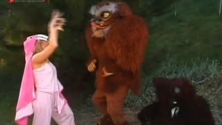 Blonde Lea de Mae fucked by two monsters in her eager pussy