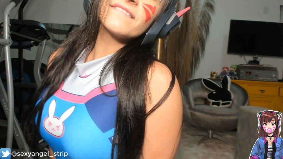 PHEmanuelly RaquelCosplay Dva Pole DanceTeasing, Blowjob Sex Machine CUM ON MY ASS - 1080p