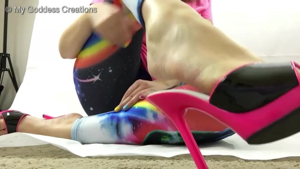 Rainbow Toes, Leggings and Smooth Soles - footworship - fetish porn sasha grey femdom