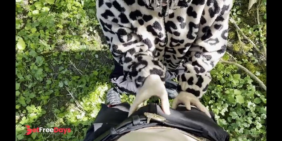 SHE gives me a BLOWJOB with BLOWDROPS in the FOREST  and then we get CAUGHT