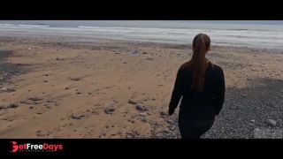 Submissive Italian beauty Silvia Soprano gets roughly dominated on a beach in Norway