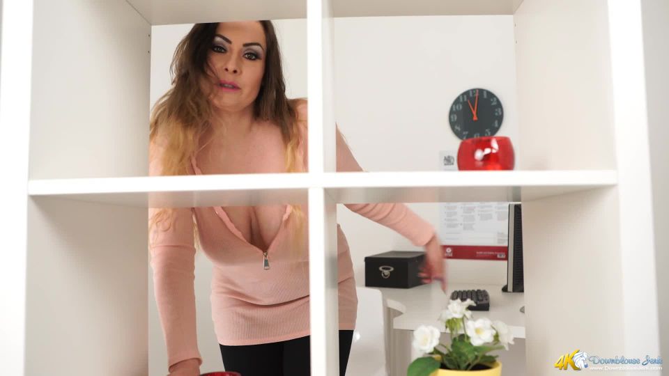 online clip 1 DownBlouse Jerk - Office wank deal, trampling fetish show on femdom porn 