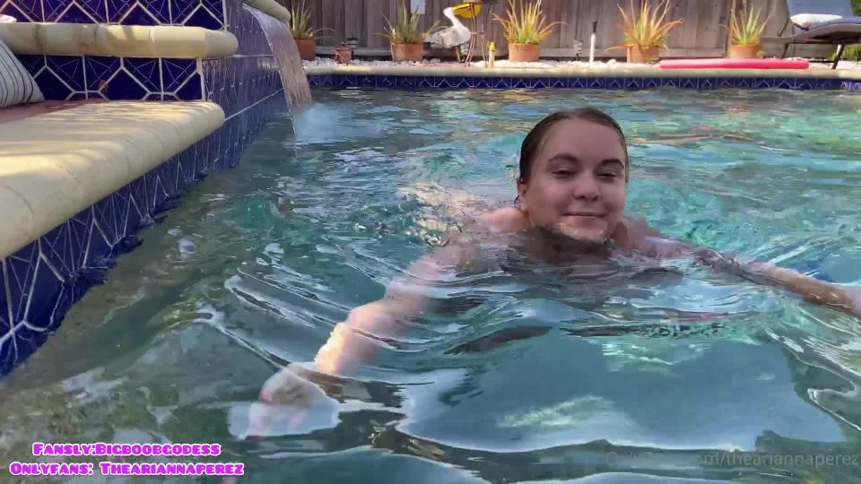 Theariannaperez - teaching breaststroke and backstroke naked slowmotion of me bouncing my bare tits in t 26-05-2021