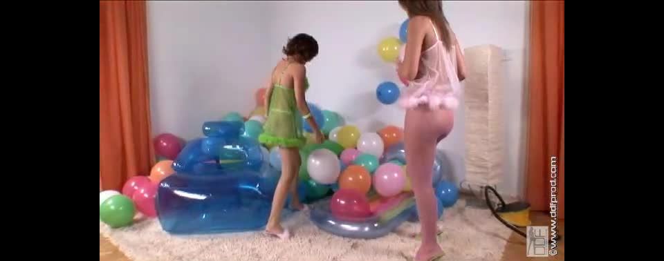 Babes in balloon  land!