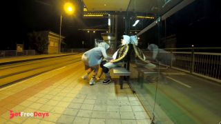 [GetFreeDays.com] Quick risky sex at public bus stop with squirt orgasm and cum in mouth with Dada Deville Sex Leak May 2023