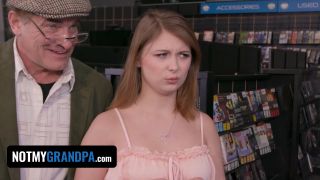 Step Granddaughter Ginger Grey Lets Perv Old Dude Cum Inside Her In A P