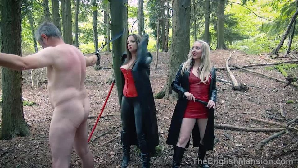 Female Domination – Mistress Evilyne and Mistress Sidonia starring in video ‘Woodland Whipping – Part 2’ of ‘The English Mansion’ studio | mistress sidonia | femdom porn princess bridgette femdom