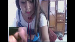 Chubby latina teen masturbating in web cam