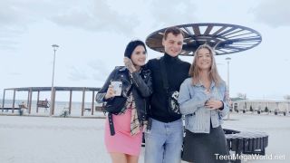 First BGG/Teen Mega World - Hazel Grace,Queenlin: Lad Enjoys Two Bisexual Cuties - Threesome