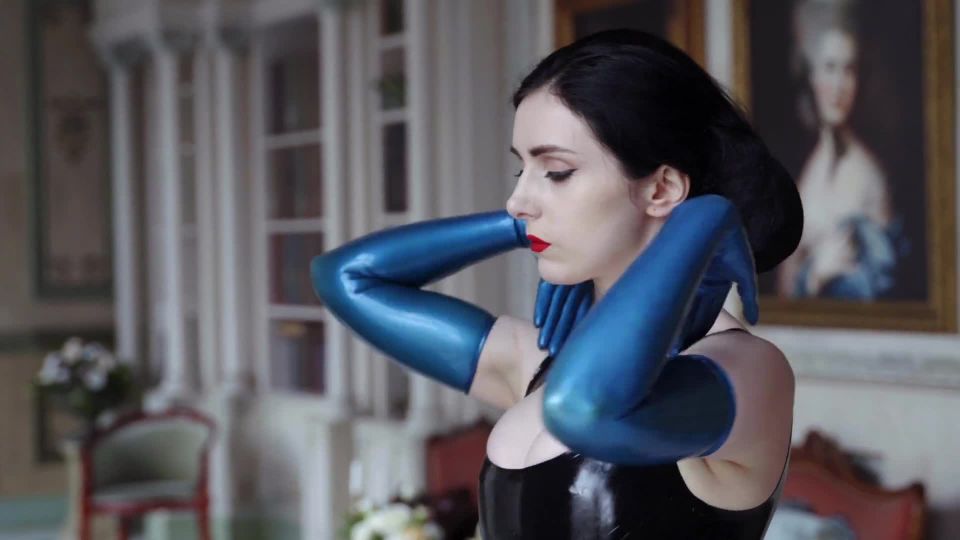 online porn clip 48 Miss Ellie Mouse – Cinematic Dance in Blue Latex - oil - brunette girls porn classy femdom