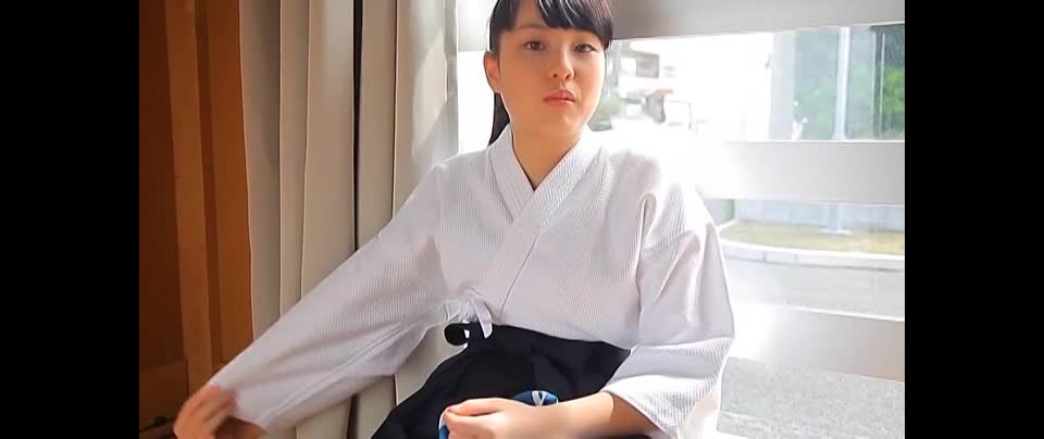 Hatsukoi Ryou Omoi pretty Asian teen in white kimono asian Marin Kato