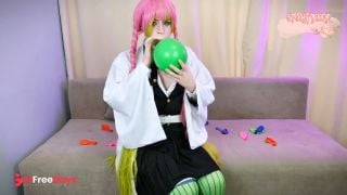 [GetFreeDays.com] Cosplay girl blows and pops balloons and then masturbating her big clit to orgasm on webcam show Sex Video October 2022