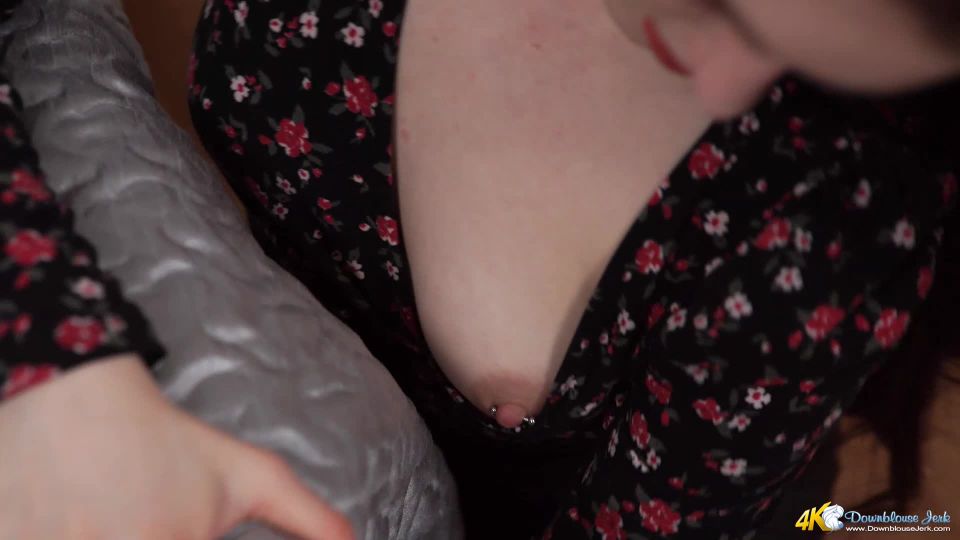 DownBlouse Jerk - Perky Pierced Tits - mesmerize on bdsm porn