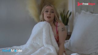 ADULTMOBILE - Petite Blonde Moans Loudly As She Takes A Dripping Creampie In Her Shaved Pussy