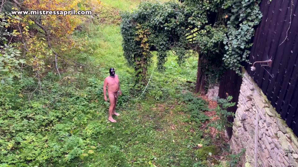 adult video clip 25 women hurt men femdom Dominatrix Mistress April starring in video ‘Exercise in the Garden’, k2s.cc on role play