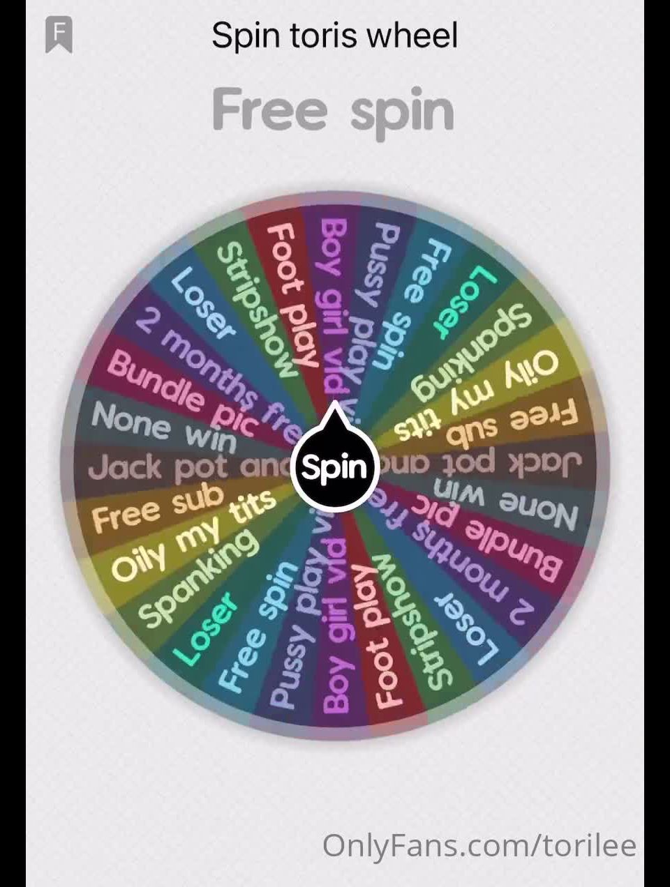 Torilee - Goddess Torilee () Torilee - spin the wheel lets get you jackpot spins spins spins 09-04-2021